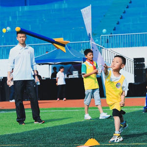 Jabalinas de Espuma Personalizables Mini Azules para Niños de 80 cm con Logotipo, Equipo Deportivo Escolar para Edades de 7 a 12 Años - Product Image 2