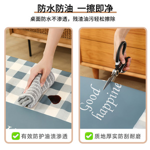 Checkered Tablecloth Rectangle PEVA Waterproof Home Use - Product Image 5