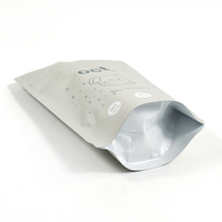 Sachet refermable à fond plat personnalisé en Mylar mat avec fermeture éclair pour jouet de dentition bébé en silicone sans BPA, emballage de vente au détail pour produits pour enfants