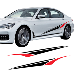 150*25CM voiture autocollants jupes latérales rayure corps vinyle Film décalcomanie Wrap voiture course bricolage décoration autocollants - Product Image 1