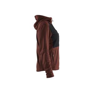 BLAKLADER - 354225335999XXXL Sudadera con capucha para mujer con cremallera larga Rojo quemado/Negro-EAN 7330509870716 WORK HOODIES - Product Image 3