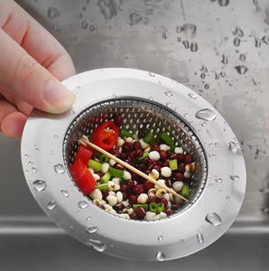 Crépine écologique de filtre d'évier de cuisine à domicile en acier inoxydable de 4.5 pouces de conception à large bord OEM - Product Image 4