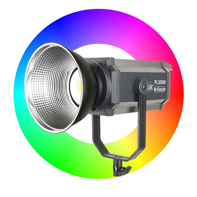 PL300M-RGB 300W RGB LED COB video light 2700-6500K CRI>95Ra 30017lm mm Application control LED photography light