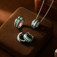 Bijoux SA en argent 925, collier, bague, boucles d'oreilles, pavé de CZ, plaqué or blanc, pour femmes, cadeau de fête, vente en gros