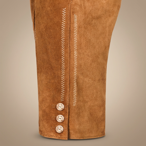 Shorts décontractés pour hommes en cuir véritable, anti-plis, écologiques, taille mi-haute, avec braguette boutonnée – Collection 2025 - Product Image 5