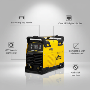 Precios de Fábrica, Nueva Máquina de Soldadura de Arco Inversor DC JUBA MMA-200N Portátil, 120/230V, 85% de Eficiencia, 1 Año de Garantía - Product Image 2