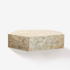 Producto caliente, mesa de centro de mosaico de concha de madreperla, diseño OEM, decoración hecha a mano personalizada, muebles para el hogar de fábrica de Vietnam - Product Image 5