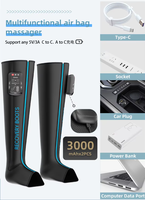 Bottes de massage intelligentes Eveekon, bottes de massage portables pour la récupération des jambes, bottes de massage à air comprimé avec lumière rouge et chaleur pour les pieds et les jambes, pour les athlètes