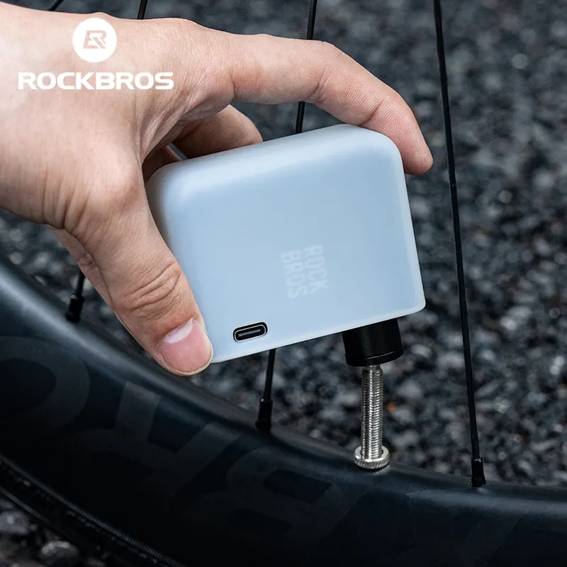ROCKBROS Outdoor Straßen-MTB Mini tragbar Einhand drahtlos automatisch leistungsstarke Pumpe Fahrrad-Inflator Elektrofahrrad Luftpumpe