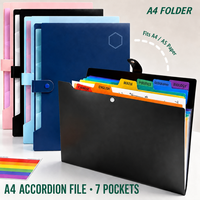 Porte-documents accordéon extensible A4 personnalisé en PP, 8 à 13 pochettes, fermeture à pression, organiseur de documents, dossier de classement pour entreprise, OEM ODM