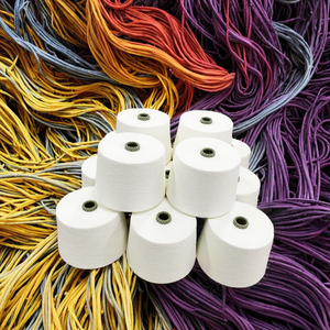 เส้นด้ายแฟนซีผสมโพลีเอสเตอร์/ฝ้ายสีขาว สำหรับงานเย็บผ้าและงานปัก - Product Image 3