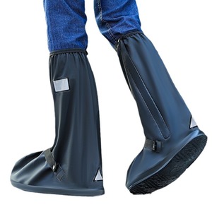 2026 NEW KJ Men and Women's <b>High</b> Top Water Boot Black Waterproof Reflective Dust Covers for Motorcycle Water Boot Sho - Product Image 3