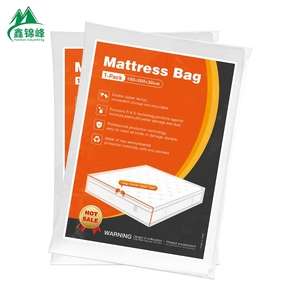 Custom pe plastic mattress zipper bag printing mattresses bags for storage and moving