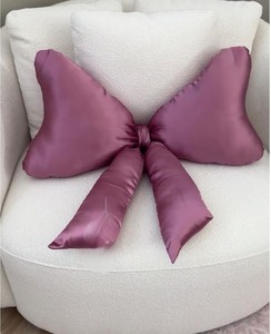 Mượt satin coquette trang trí nội thất lớn Bow hình Nursery ném gối đệm - Product Image 4