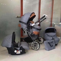 Purorigin Luxe 3 en 1 pliable oeuf landau porte-bébé poussette populaire nouveau-né bébé articles avec poussette organisateur