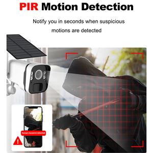 Kit de caméra de sécurité sans fil 4CH 4MP avec détection de mouvement couleur, vision nocturne, batterie solaire, caméra bullet PIR, réseau Wifi, NVR CCTV - Product Image 3