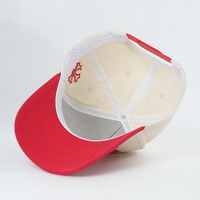 Casquettes de baseball respirantes en tissu Oxford Dobby à 5 panneaux, logo personnalisé, bicolores, été