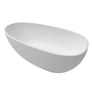 <span class=keywords><strong>Baignoire</strong></span> autoportante moderne <span class=keywords><strong>en</strong></span> pierre de surface solide, <span class=keywords><strong>forme</strong></span> œuf, pour villa, taille personnalisable disponible - Product Image 6