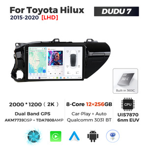 Autoradio MEKEDE DUDUAUTO Écran 2K Car-Play Android Auto 8 Cœurs 4G LTE WiFi pour Toyota Hilux 2015-2020 avec Ventilateur de Refroidissement - Product Image 1