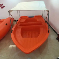 Bateau à moteur en plastique PE haute densité à double pont pour 6 personnes, 3,6 mètres, vente chaude, pour la pêche, bateau rapide