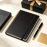 Carnet à spirales A5 personnalisé avec bande élastique, reliure dorée, impression de logo OEM, pour le bureau, l'école, ou comme cadeau