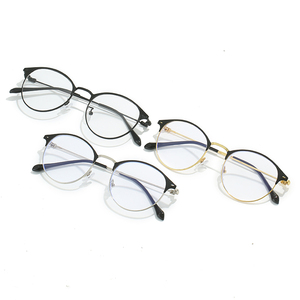 2025 nóng bán unisex đồng chống màu xanh khung kính phổ mặt hình dạng cổ điển phong cách kim loại kính mắt dành cho người lớn opticals - Product Image 3