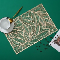 EN STOCK PVC Rectangle Feuille Set de Table Pour Le Dîner De Mariage, Décor À La Maison