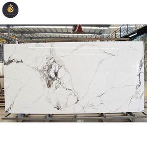 Foshan Factory Countertop Rock Slab Hoja aglomerada 3200x1600 12mm Losa de repuesto de mármol - Product Image 1