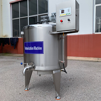 100/150/200/300/500/1000/2000L Acier Inoxydable Miel Vin Oeuf Crème Glacée Vache Chèvre Lait Pasteurisateur Machine Pasteurisateur pour Gelato
