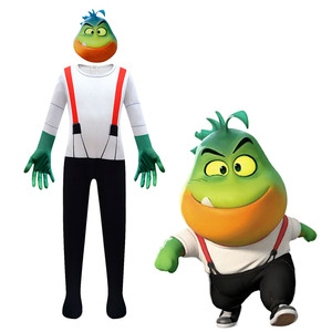 Costume de scène pour enfants avec masque, thème du film <span class=keywords><strong>Bad</strong></span> Guys Halloween, <span class=keywords><strong>Mr</strong></span>. Piranha, combinaison de cosplay, combinaison de scène - Product Image 1