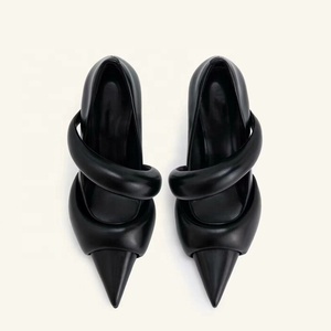 Sandales à talons hauts pour femmes, à bout pointu, avec bride supérieure rembourrée et fermeture à crochet, couleurs personnalisables, style sexy - Product Image 6