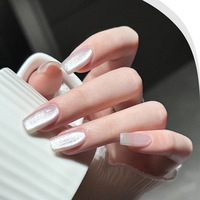XEIJAYI UV Gel Nail Polish Mirror Porcelain White Cat's Eye Whitening Super Flash Gel Bersertifikat MSDS untuk Toko Kuku