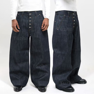 Jeans en denim <span class=keywords><strong>japonais</strong></span> selvedge personnalisés de haute qualité, jeans en denim selvedge rouge, braguette boutonnée, vente en gros, jeans classiques vierges pour hommes - Product Image 3