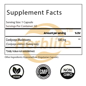 Cápsulas de Cordyceps OEM ODM - Ricas en Alfa Glucano, Apoyo Energético y de Resistencia, Apoyo a la Salud Inmunológica y Digestiva, Veganas, Sin OMG - Product Image 4