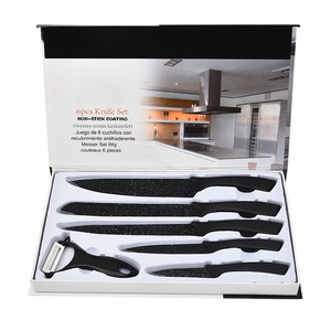 Ensemble de couteaux de cuisine personnalisables, 6 pièces, cadeau d'affaires, en acier inoxydable 3CR13 - Product Image 1