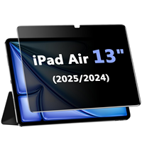 Protection d'écran en verre trempé 9H pour iPad M2/M3/M4 Pro/Air 7e-13e génération, anti-rayures, anti-graisse, anti-espionnage, confidentialité