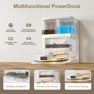Robot Aspirador Multifuncional Todo en Uno, Estación Base para Limpieza en Seco y Húmedo, Navegación Automática, Robot de Barrido y Fregado - Product Image 6