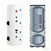 Réservoir tampon en acier inoxydable duplex 304 316 pour pompe à chaleur domestique, chauffage et refroidissement, réservoir de stockage d'eau chaude sanitaire (EWS) CWU