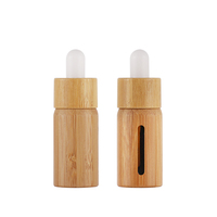 Tawny Botol Minyak Esensial Wajah, Esensi Wajah 10Ml 20Ml 30Ml Kosmetik Kayu Bambu Botol Kaca Dispenser Minyak Esensial dengan Penitis