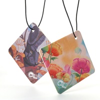 Diffuseur de parfum pour voiture en papier imprimé avec illustration naturelle de designer haut de gamme, pour la décoration intérieure des véhicules et l'affichage au bureau