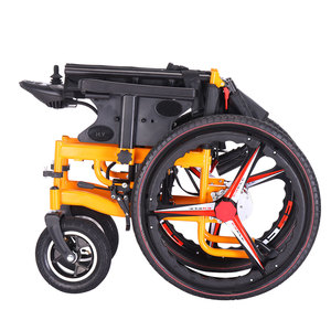 Precio barato 24V 12Ah batería plegable eléctrica automática Silla de Ruedas de viaje al aire libre silla de ruedas de acero para discapacitados - Product Image 3