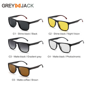 Gafas de Sol Deportivas Greyjack TR90 con Marco Cuadrado Negro Polarizadas UV400 para Hombre - Product Image 2