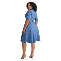 Robe longue maxi en jean élégante et légère pour femme africaine, grande taille, avec ceinture, tenue de soirée, collection été 2026, offre spéciale