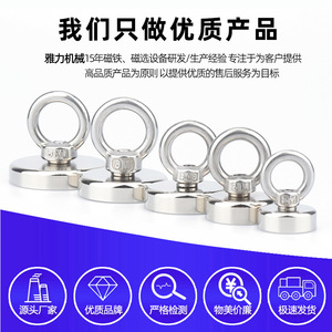 Imán de Neodimio de Elevación de 30 kg, Redondo con Anillo de Seguridad, para Procesamiento y Reciclaje de Metales - Product Image 3