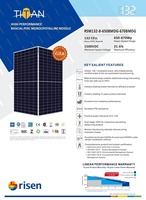 Panneau solaire Risen RSM132-8 Series 650W-670W haute puissance, type N, MWT, BIPV, HBC, module mono PERC avec 132 cellules