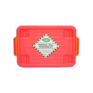 Kit Compacto SABER para Derrames Químicos de 10 Litros con Caja Transparente para una Visibilidad Rápida y Neutralización de Pequeños Derrames de Ácidos, Bases y Solventes - Product Image 1