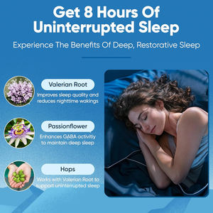 Capsules OEM Healthy SLEEP GABA Extrait de racine de valériane Aide naturelle au sommeil pour les femmes adultes Réduit le temps de sommeil Augmente - Product Image 3