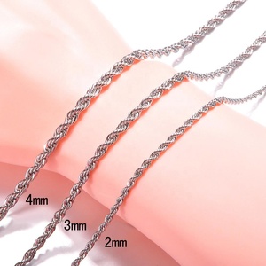 <span class=keywords><strong>Fashion</strong></span> Design 2-4MM placcato in argento Sterling placcato Collana a catena Hot Seller stile classico placcato oro Collana Lunga per donna uomo - Product Image 6