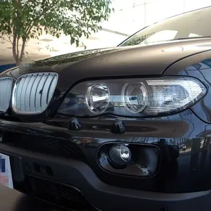 مسج سيارة عدسة المصباح الأمامي غطاء ل BMW X5 2004-2006 E53 الجمعية كشافات سطح استبدال