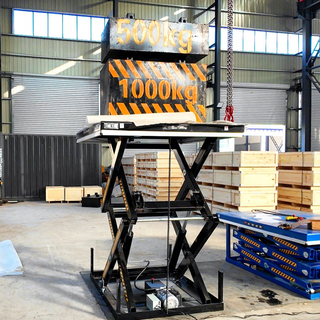 Small Tabletop Fixed Hydraulic Scissor Lift Electric Cargo Lift 220/380V AC Power Customizable Load Capacity Loading Unloading